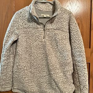 White Sherpa Mid Zip